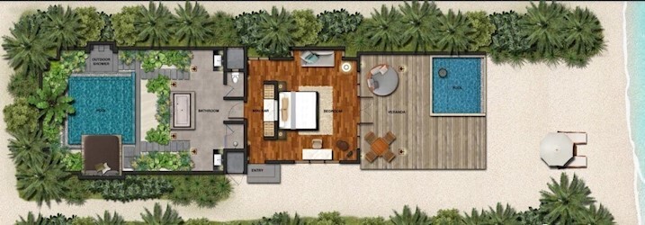 Deluxe Beach Bungalow with Pool